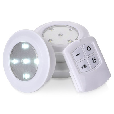 Bedside Lamp with Adhesive Tape Remote Control 9,5 cm 3 pcs