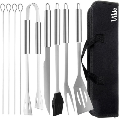 BBQ Accessories Steel with case 10 pcs