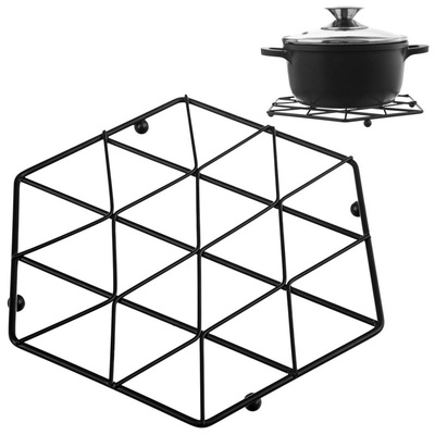 Foldable Trivet Metal Black RADKA 22,5 cm