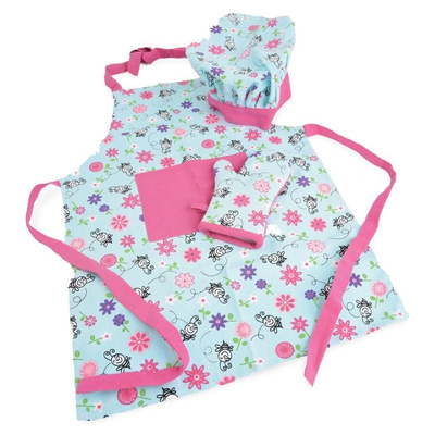 Kids Cooking Apron Set Cotton Bees for Children 3 pcs