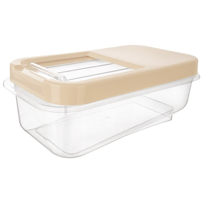 Storage Container for Capsules, Powder and Pet Food Beige 5 l