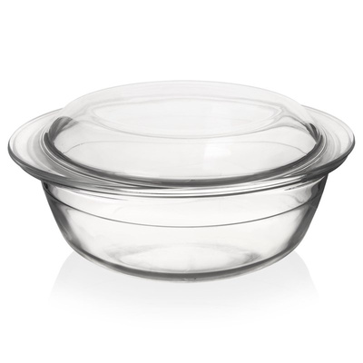 Casserole Dish Glass with Lid 24x20x10 cm, 1,5 l