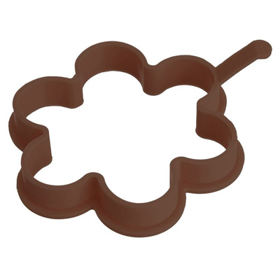 Egg Rings Silicone Flower Brown SILLINIE 12 cm