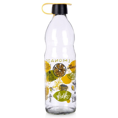 Glasflasche Trinkflasche Flasche aus Glas für Limonade mit Verschluss 1 L