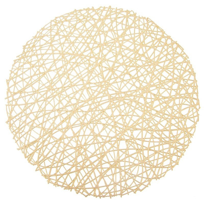 Placemat Rubber Gold Round 39 cm