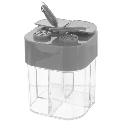 Spice Jar with labels 4 compartments KEMP