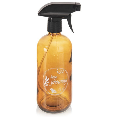 Sprühflasche Zerstäuber Sprüher Pflanzen Blumen Wasser Pumpflasche Blumenspray Braunglas 480 ml