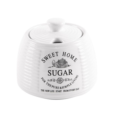 Sugar Bowl Ceramic White SWEET HOME 300 ml