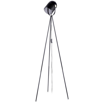 Floor Lamp Metal Black 148 cm