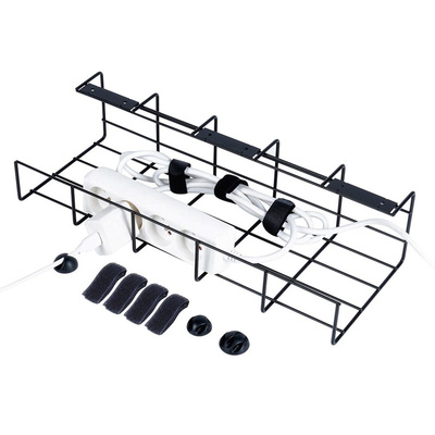 Cable Organiser Under Desk Metal Black