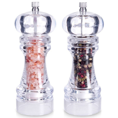 Pepper and Salt Grinder Acrylic 16 cm 2 pcs