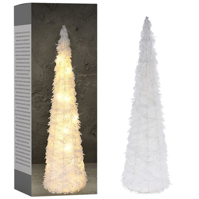 Luminous Christmas Cone Tree White 20 LED 60 cm