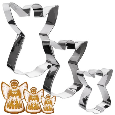 Cookie Cutters Steel Angel 12 cm 3 pcs