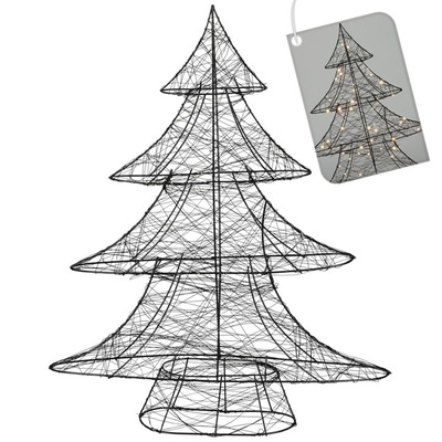 Luminous Christmas Tree Black 60 LED 60 cm