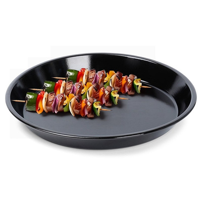 Griddle Plate Steel Round Black 28,5 cm