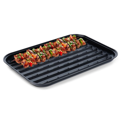 Griddle Plate Steel Perforated Black 34,5x24 cm