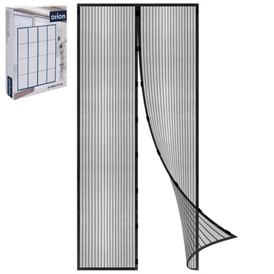 Magnetic Fly Screen Door Black with a Magnet 212x100 cm