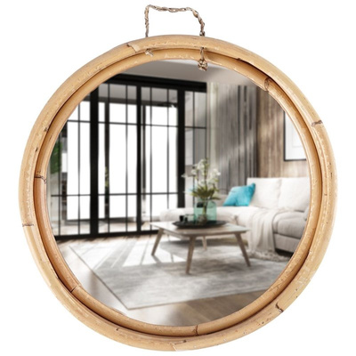 Wall Mirror Rattan Round 30 cm