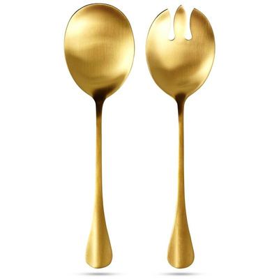 Salad Servers Steel Gold 2 pcs