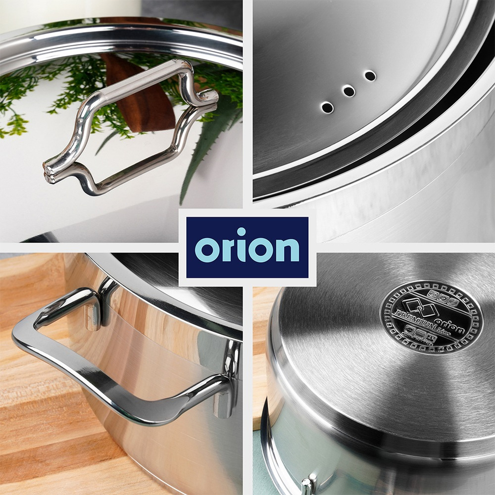 Garnek stalowy z pokrywką ANETT 26 cm, 8,2 l