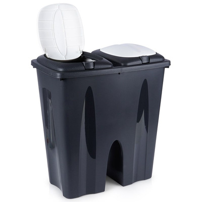 Bin Plastic Black Double 2x25 l