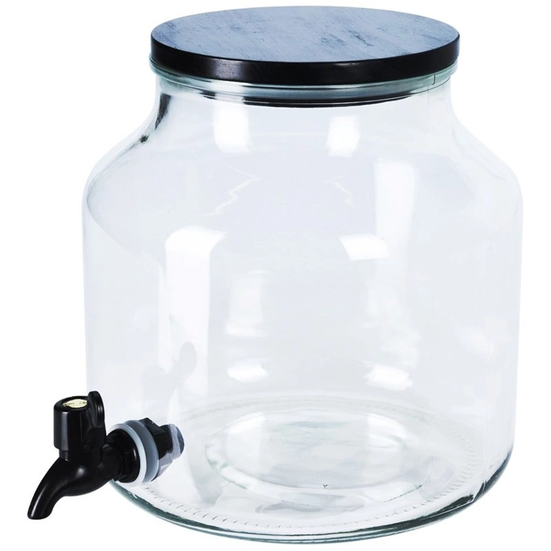 Getränkeglas Getränkespender Glasspender Glaskrug mit Getränkehahn Zapfhahn 5,2 L