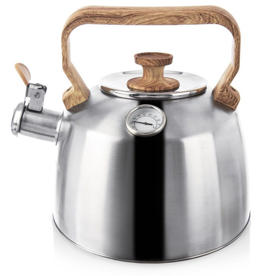 Whistling Kettle Steel with a Thermometer 3,2 l